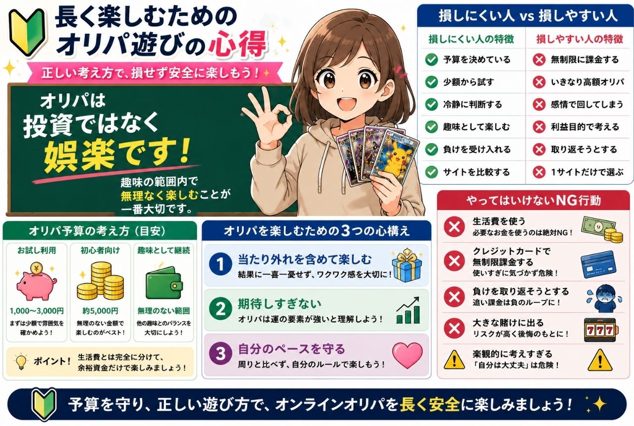 オリパを長く楽しむための考え方