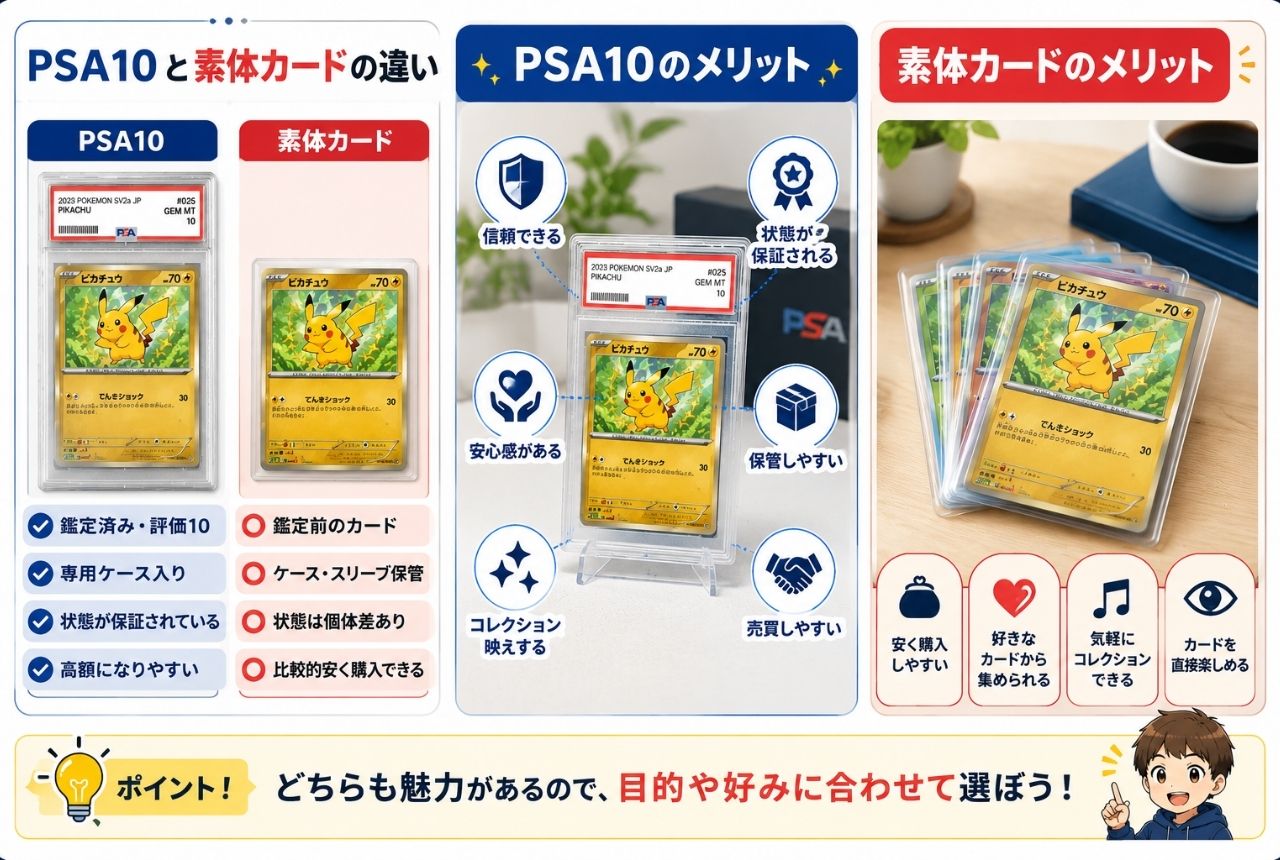 PSA10と素体カードの違い