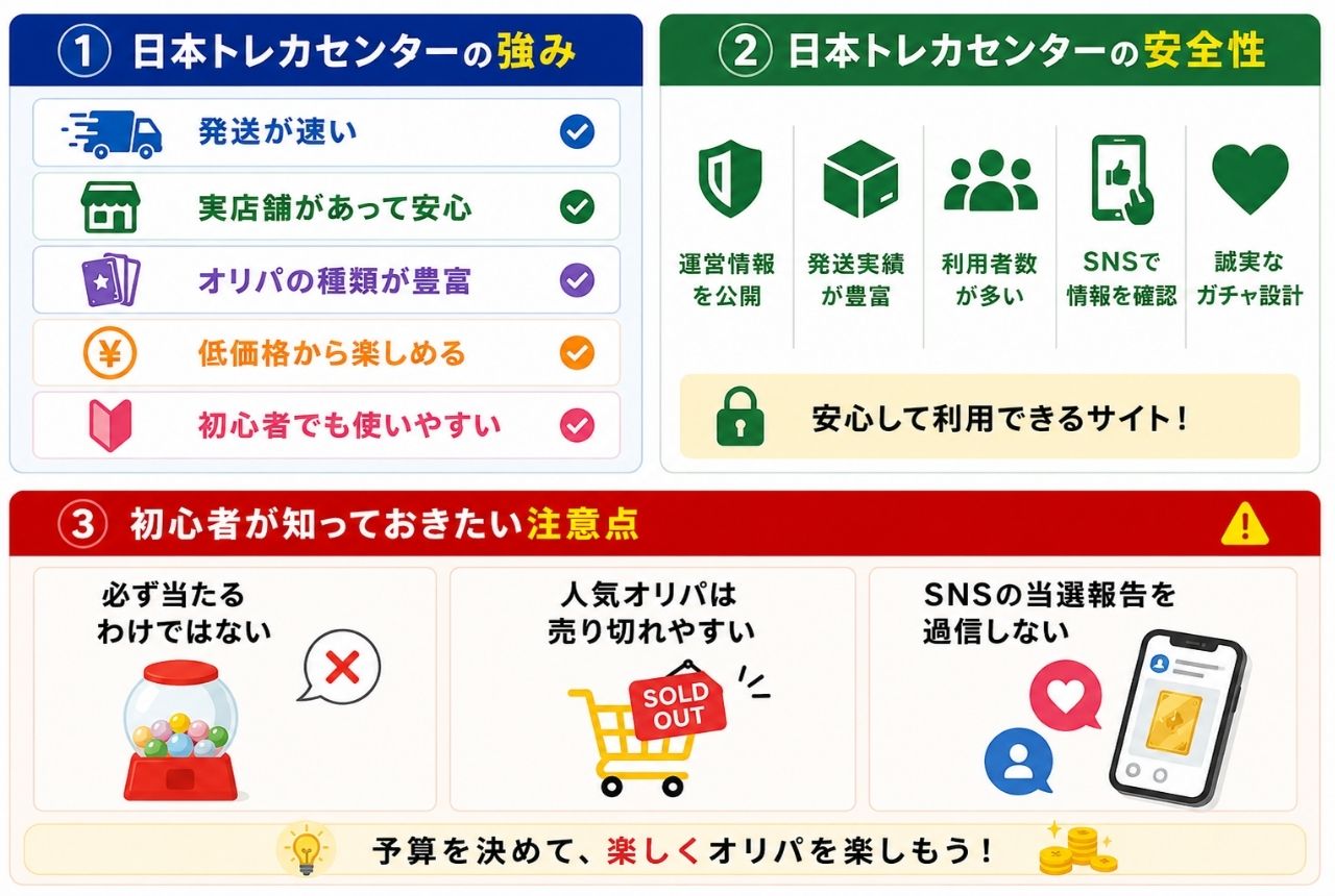 日本トレカセンターの特徴