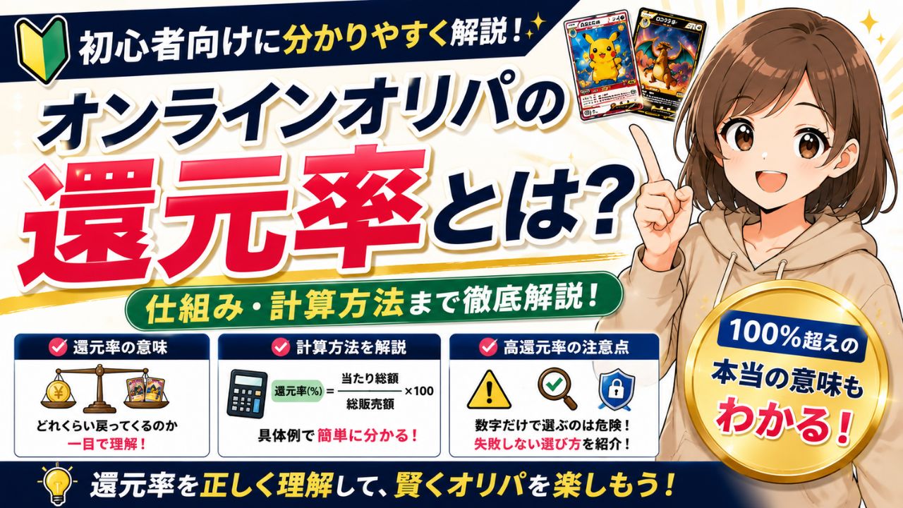オンラインオリパの還元率とは？